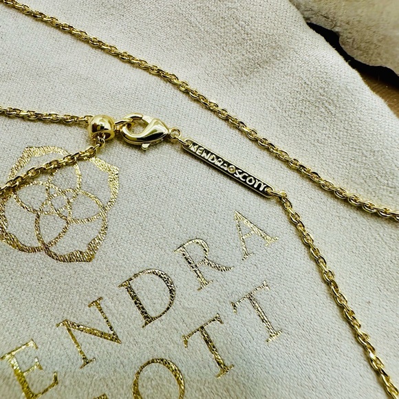 NEW! Kendra Scott Mikki Purple Mauve Ombre Gold Pave Short Pendant Necklace - Picture 14 of 15